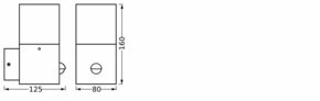 Ledvance Wandleuchte E27 dunkelgrau, Sensor Endura#4058075834804