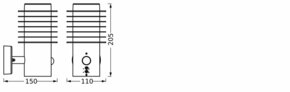 Ledvance LED-Wandleuchte 3000K Sensor d.-grau Endura#4058075835160