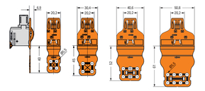 WAGO GmbH & Co. KG Mittenverriegelung orange 832-543