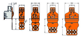 WAGO GmbH & Co. KG Mittenverriegelung 40,6 mm breit,orange 832-544