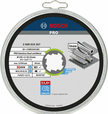 Bosch Power Tools PRO Stainless Steel and Metal X-Lock 2608619267 (VE10)