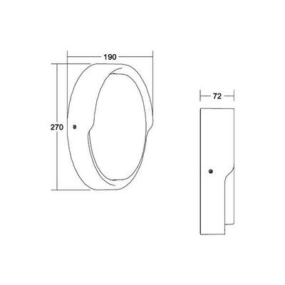 Brumberg Leuchten LED-Wandleuchte 3000K, graphit 10221103