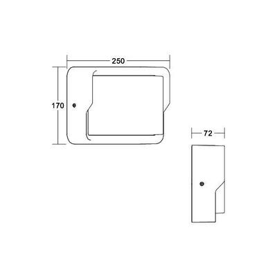 Brumberg Leuchten LED-Wandleuchte 3000K, graphit 10223103
