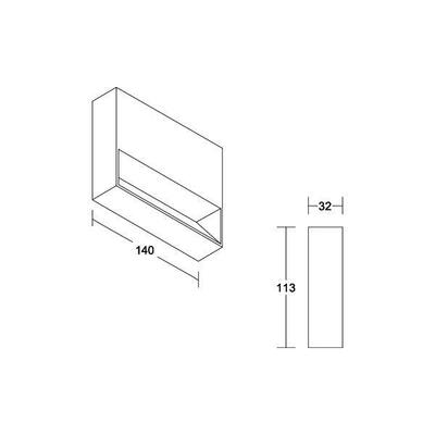 Brumberg Leuchten LED-Wandleuchte 3000K, graphit 60119103