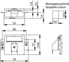 Telegärtner Modul-Aufnahme 1-fach ch UP/50 aws leer f.BR 100021415