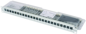 Telegärtner 19Z-Modulträger 1HE grau inkl. 24xAMJ-S Cat6A 100007013