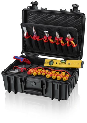 Knipex-Werk Werkzeugkoffer 24-tlg. schwarz robust23 Start Elekt 00 21 34 HL S2