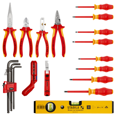 Knipex-Werk Werkzeugkoffer 24-tlg. schwarz robust23 Start Elekt 00 21 34 HL S2