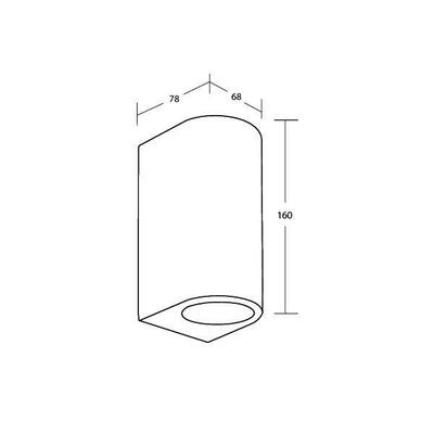 Brumberg Leuchten LED-Wandleuchte schwarz 65332180