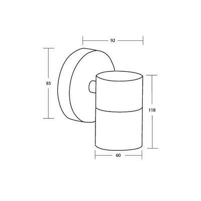 Brumberg Leuchten LED-Wandleuchte GU10 graphit 65352100