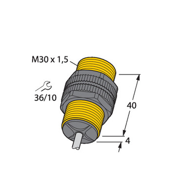 Turck Sensor induktiv BI10-P30-Y1/S100