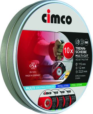 Cimco Werkzeuge Trennscheiben MULTI-CUT 10x 125x1,2mm 206846 (VE10)