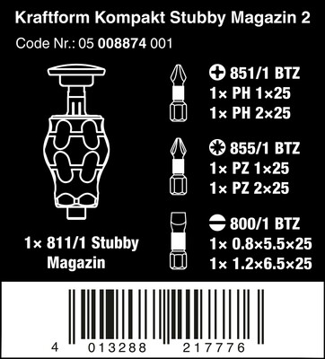 Wera Werk Bits-Handhalter mit 6 Bits 05008874001