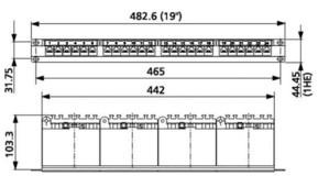 Metz Connect 24-Port Panel E-DAT C6A 1HE Alu 130856C-E