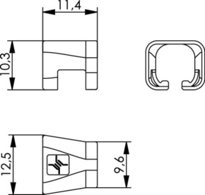 Telegärtner Farbmarkierungsclip blau RAL5015 100001179
