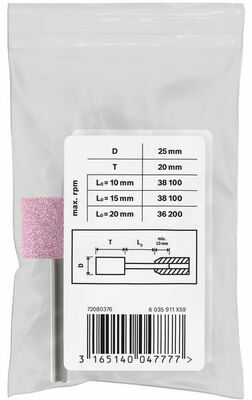 Bosch Power Tools PRO Steel Schleifstiftset, 25 x 20 mm G60 1608620055