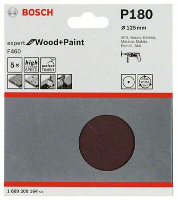 Bosch Power Tools Schleifblattset F460 125mm,180,VE5 1609200164