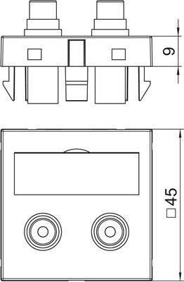 OBO Bettermann Vertr Multimediaträger 45x45mm aluminium lackiert MTG-2R F AL1