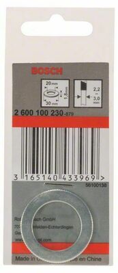 Bosch Power Tools Reduzierring 30x20x1,8 mm 2600100230