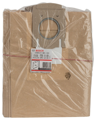 Bosch Power Tools Papierfilterbeutel für GAS 12-30F Professional 2605411061
