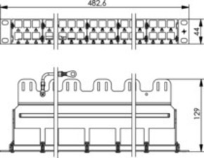 Telegärtner AMJ-Modulträg. 1HE 482,6mm (19Z)48P leer 100021503