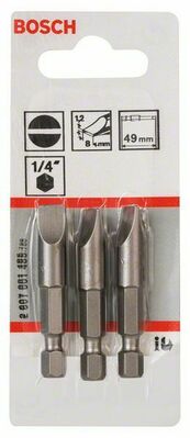 Bosch Power Tools Schrauberbit S 1,2x8,9,49mm,VE3 2607001485