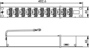 Telegärtner Cross Connect Panel Cat.6A CCP32 16 RJ45 Ports 100007003