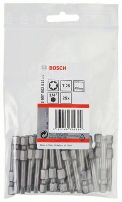 Bosch Power Tools Schrauberbit T25,49mm,VE25 2607002512