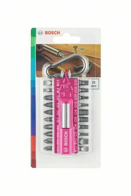 Bosch Power Tools Schrauberbit-Set 21-tlg, Snap-hook 2607002821