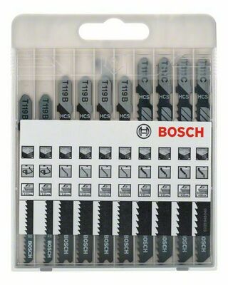 Bosch Power Tools 10-tlg. Stichsägeblatt-Set Basic for Wood 2607010629