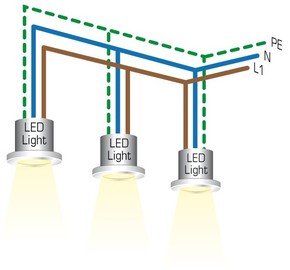 Brumberg Leuchten LED-Wand-EB-Leuchte edelstahl 1xPower-LED 1W wws 0P3937WW
