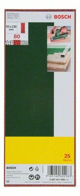 Bosch Power Tools Schleifblatt-Set 93x230mm,80,VE25 2607017099