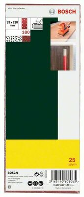 Bosch Power Tools Schleifblatt-Set 93x230mm,180,VE25 2607017107