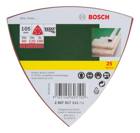 Bosch Power Tools Schleifblatt-Set für Deltaschleifer 105 2607017111
