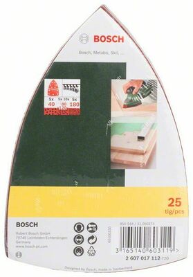Bosch Power Tools Schleifblatt-Set 102x62mm,40-180 2607017112