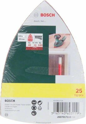 Bosch Power Tools Schleifblatt-Set 102x62mm,40-180 2607017112