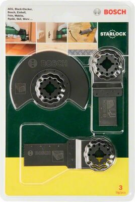 Bosch Power Tools Starlock Starter-Set Holz, 3-teilig für 2607017323