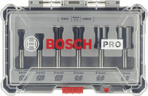 Bosch Power Tools PRO Nutfräser-Set, Schaft 8 mm, 6-tlg 2607017466