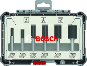 Bosch Power Tools PRO Nutfräser-Set, Schaft 8 mm, 6-tlg 2607017466