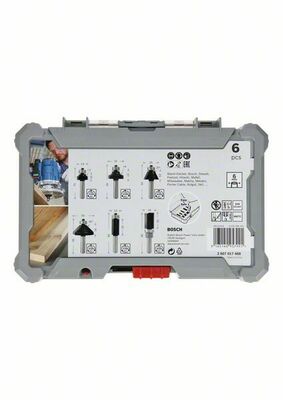 Bosch Power Tools Rand-/Kantenfräser 6-tlg Set, 6mm 2607017468