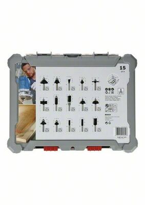 Bosch Power Tools PRO Nutfräser-Set, gemischt Schaft 6 mm 2607017471