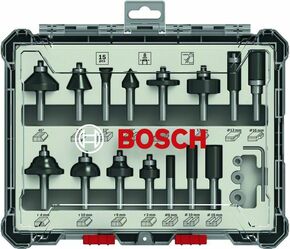 Bosch Power Tools Fräser-Set 15-tlg, 8mm 2607017472