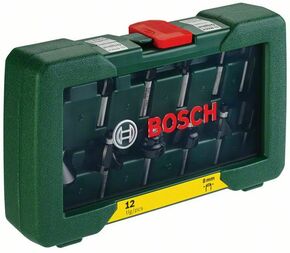 Bosch Power Tools Fräser-Set 8 mm Schaft,VE12 2607019466