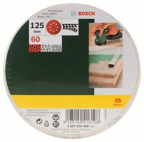 Bosch Power Tools Schleifblatt-Set 125mm,60,VE25 2607019492