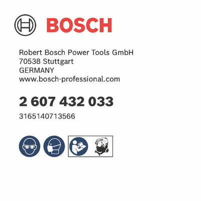 Bosch Power Tools Zellulose-Flachfaltenfilte r 2607432033