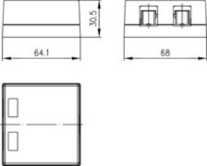 Telegärtner Modul-Aufnahme 2-fach 68x64, aws 100021397