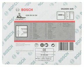 Bosch Power Tools D-Kopf Streifennagel SN34DK 65R, 2,8mm 2608200015
