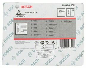 Bosch Power Tools D-Kopf Streifennagel SN34DK 80R, 3,1mm 2608200017