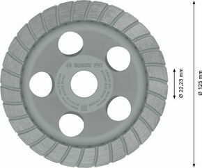 Bosch Power Tools Dia Topfscheibe 125 x 22,23 x 5mm 2608201231