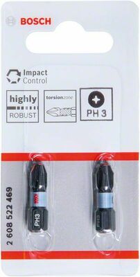 Bosch Power Tools Impact Control Bits PH3,VE2 2608522469